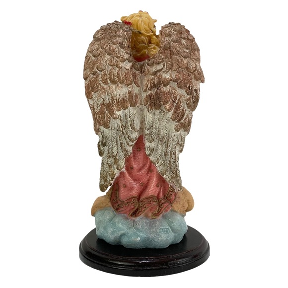 Mann Angel Lion Lamb Resin Figurine Display - Picture 3 of 9